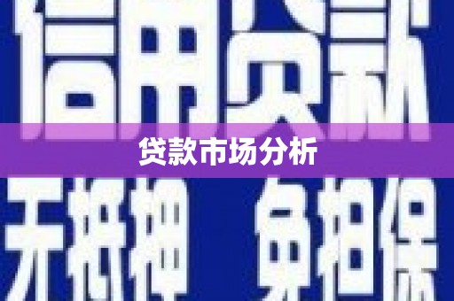 浑源贷款市场分析