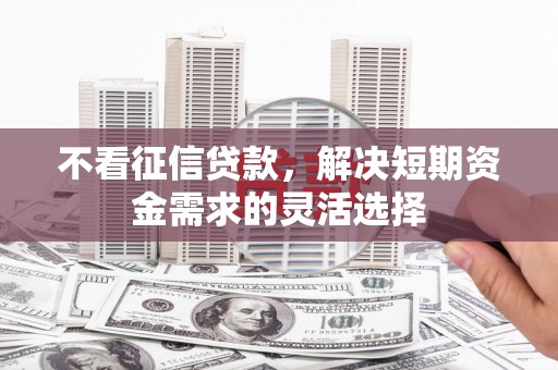 浑源不看征信贷款，解决短期资金需求的灵活选择