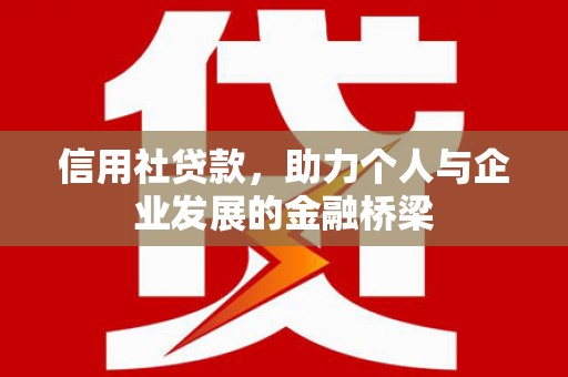 浑源信用社贷款，助力个人与企业发展的金融桥梁