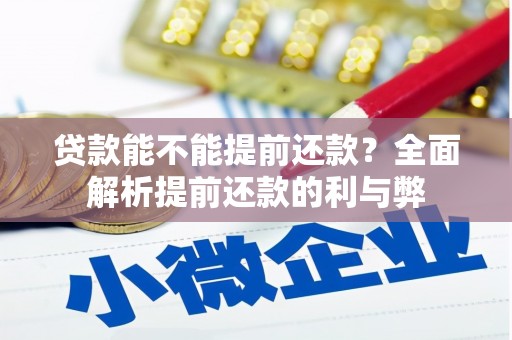 浑源贷款能不能提前还款？全面解析提前还款的利与弊