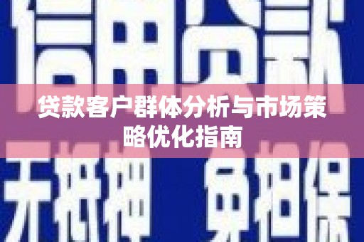 浑源贷款客户群体分析与市场策略优化指南