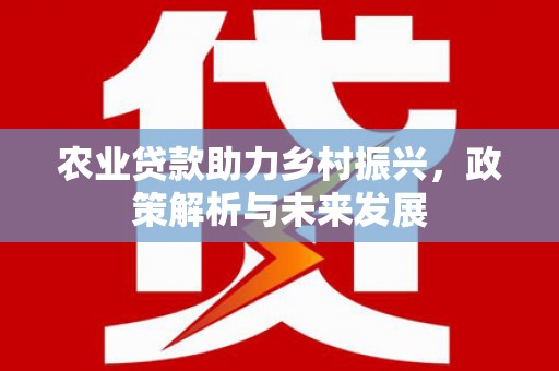 浑源农业贷款助力乡村振兴，政策解析与未来发展