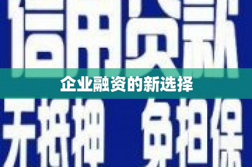 浑源企业融资的新选择