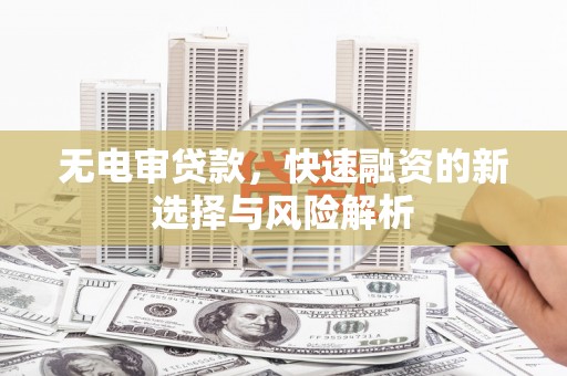 浑源无电审贷款，快速融资的新选择与风险解析