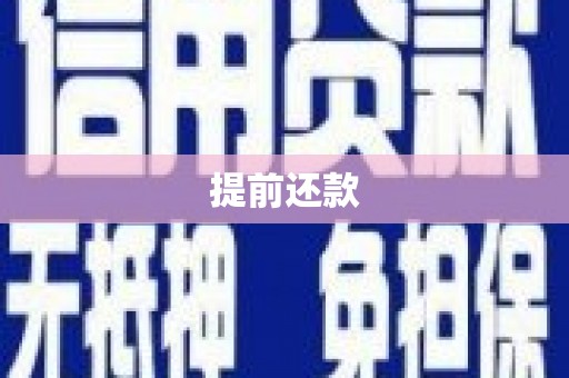 浑源提前还款