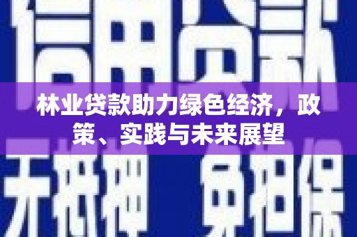 浑源林业贷款助力绿色经济，政策、实践与未来展望