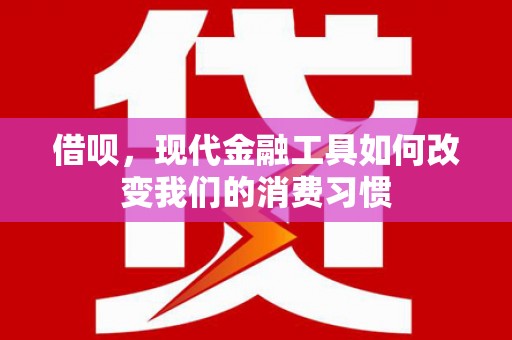 浑源借呗，现代金融工具如何改变我们的消费习惯