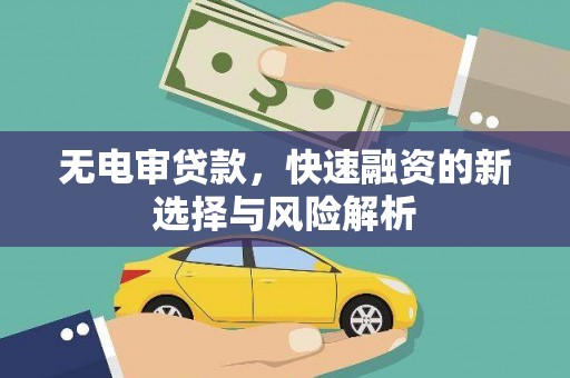 浑源无电审贷款，快速融资的新选择与风险解析