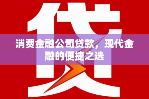 浑源消费金融公司贷款，现代金融的便捷之选