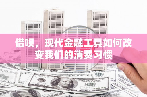 浑源借呗，现代金融工具如何改变我们的消费习惯