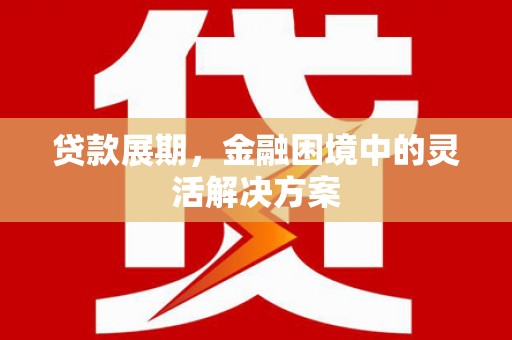 浑源贷款展期，金融困境中的灵活解决方案