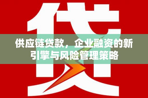浑源供应链贷款，企业融资的新引擎与风险管理策略