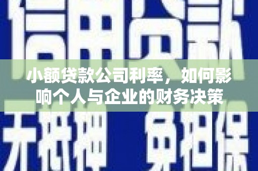 浑源小额贷款公司利率，如何影响个人与企业的财务决策
