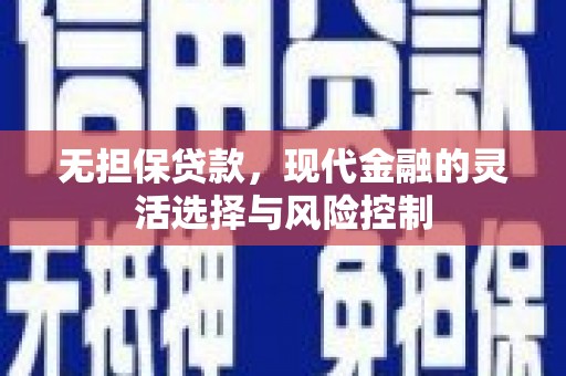 浑源无担保贷款，现代金融的灵活选择与风险控制