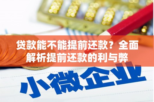 浑源贷款能不能提前还款？全面解析提前还款的利与弊