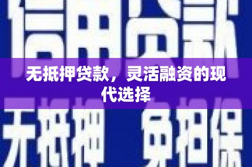 浑源无抵押贷款，灵活融资的现代选择