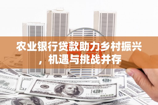 浑源农业银行贷款助力乡村振兴，机遇与挑战并存