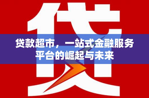 浑源贷款超市，一站式金融服务平台的崛起与未来