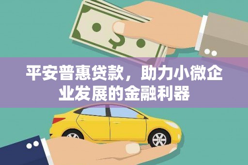 浑源平安普惠贷款，助力小微企业发展的金融利器