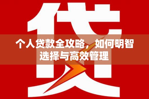浑源个人贷款全攻略，如何明智选择与高效管理