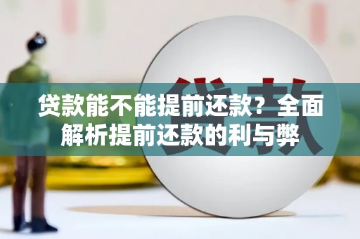 浑源贷款能不能提前还款？全面解析提前还款的利与弊