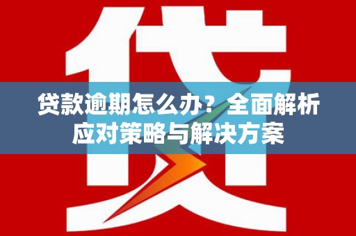 浑源贷款逾期怎么办？全面解析应对策略与解决方案