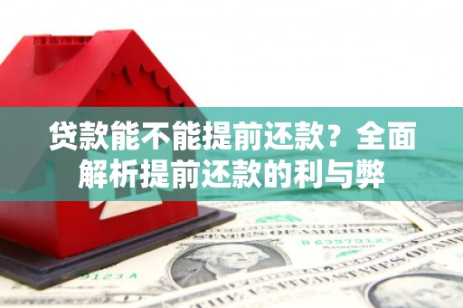 浑源贷款能不能提前还款？全面解析提前还款的利与弊